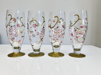 NEW 8 HOLIDAY PFALTZGRAFF WATER GLASSES