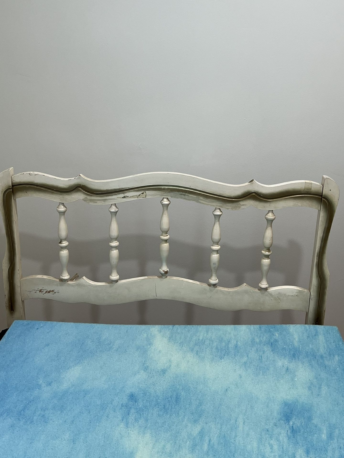 Vintage Twin Headboard And Desk Set