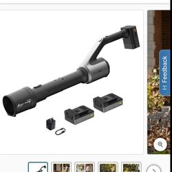 HOTO 20V Cordless Leaf Blower 720CFM with batteries and charger $140