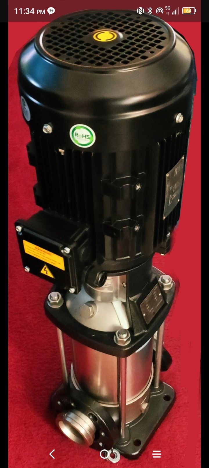 Multistage Pump New $200 O.B.O. (Weight Is Over 100pounds)