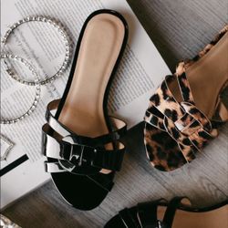 Leopard sandals