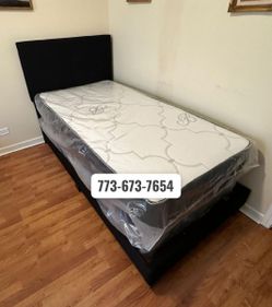 twin bed mattress and box spring--same day delivery 