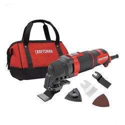 CRAFTSMAN Oscillating Tool Kit with Sandpaper and Blades, 3-Amp, 14-Pieces, Corded (CMEW400)
