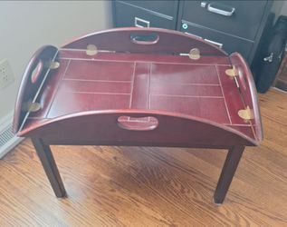 Mahogany Butler's Tray Coffee Table-$85
