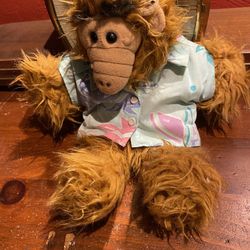 Plush Vintage Alf Doll Puppet wearing Hawaiian Shirt