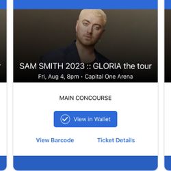 Free 2 Tickets For Sam Smith Concert 