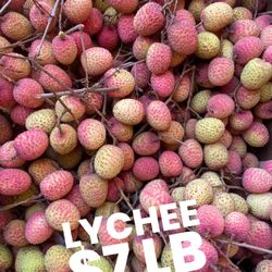Lychee Fresh Cut From Today / $7 Per Pound 