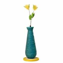 New-Oodles Blue Vase Durable Jute Cat Scratching Pad, O/S