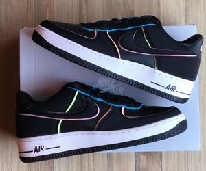 Nike Air Force 1 Low Black Pink Barely Volt (GS) (CD7406-001)