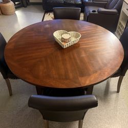 54 Inch Round Dining Table With 4 Chairs  