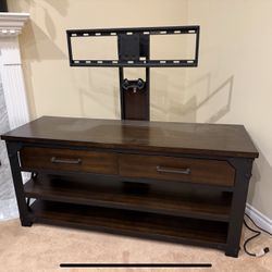 Entertainment Center With Built In Swivel TV Mount