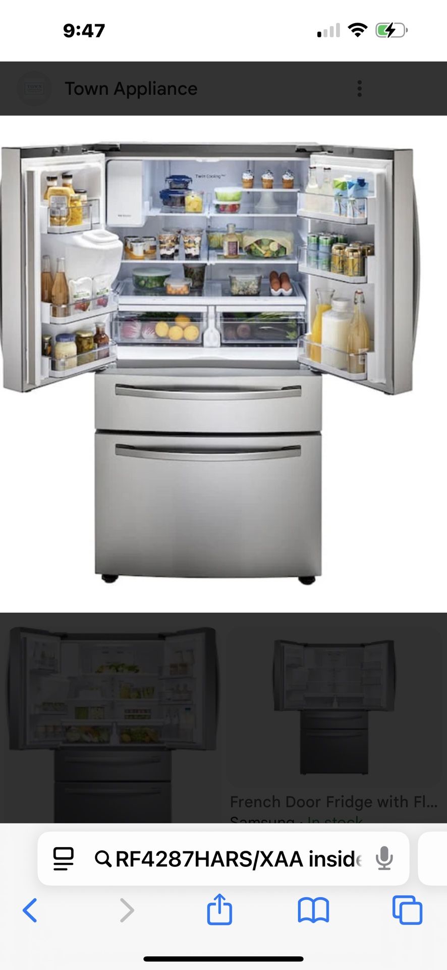 Samsung Refrigerator Replacement Crisper Drawer, Left And Right Door Shelves, Main Section Shelves, Crisper Drawers Cover, Door Shelves