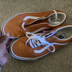Orange Vans Size 7.5 Old Skool