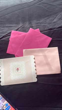 Arts and crafts small envelopes and a thank you card