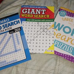 Jumbo And 2 Giant Word Search Books. Take All 3 For $5