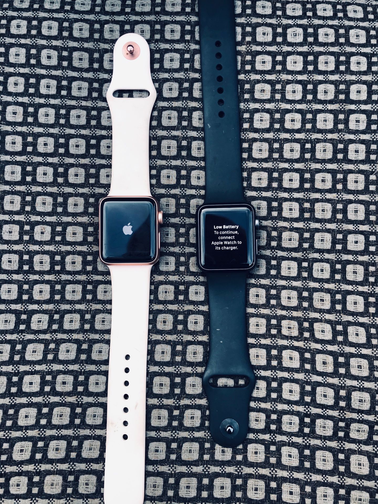 2 38mm Series 3 Apple Watches