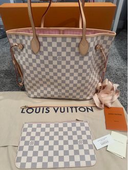 Louis Vuitton Neverfull MM Damier Azur Rose Ballerine