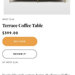 West elm coffee table