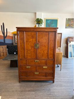 Wood Upright Dresser / Armoire / Chest of Drawers - Vintage!