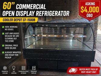 60” Commercial Open Display Refrigerator - Works Perfectly - Paid $6,000+