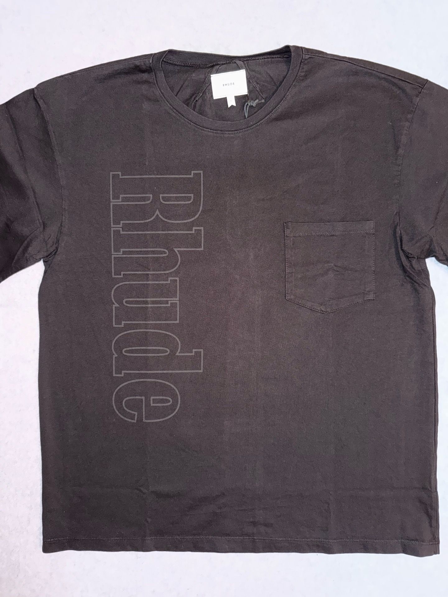 Rhude Black Logo Pocket T-Shirt-AUTHENTIC