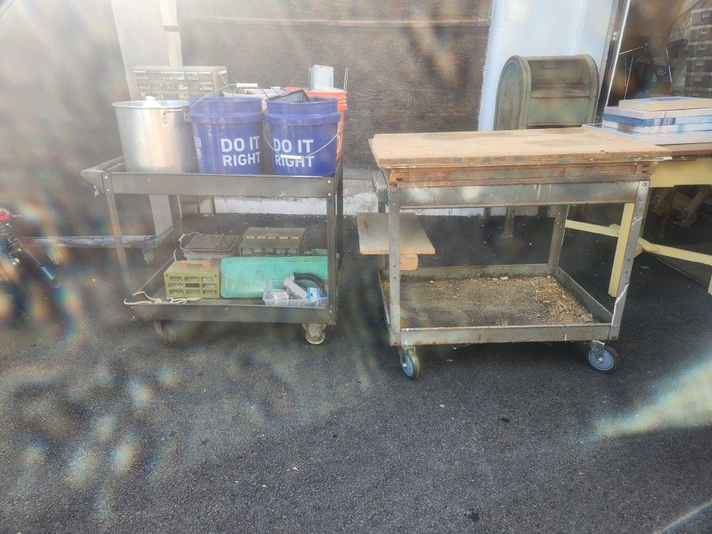 Two (2) Shop Carts 