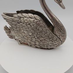 Vintage Godinger Silverplated Swan Napkin/ Letter Holder 