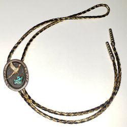 Sterling Silver 14kt Gold Bolo Tie