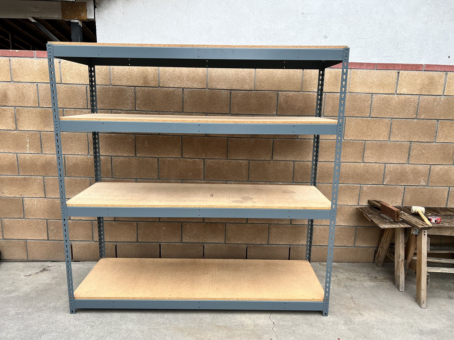 Used Industrial Shelving 72in X 24in. Boltless Garage Storage Racks