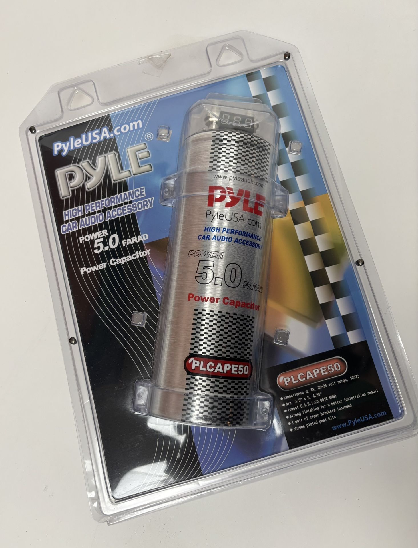 Pyle 5.0 Farad Car Audio Power Capacitor – Brand New (PLCAP50)