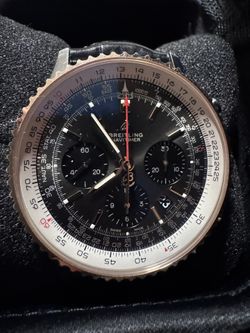 Breitling Navitimer 01 Grey Dial Steel Rose Gold Mens Watch UB0121