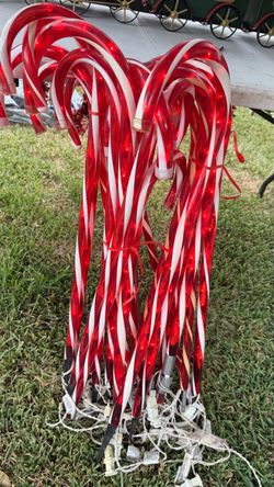 Light-Up Candy Cane Pathway Markers Set
