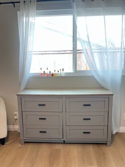 Gray Dresser 6-Drawer