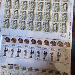 Stamps. 10 Full Sheets Of 50 Stamps.