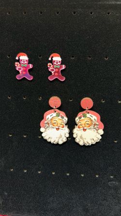 christmas Earrings set 2 pairs 