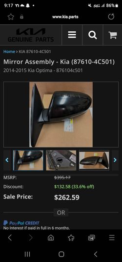 2014-2015 Kia Optima Mirror
