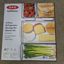 Oxo Softworks 4 PC Refrigerator Storage Bin Starter Set
