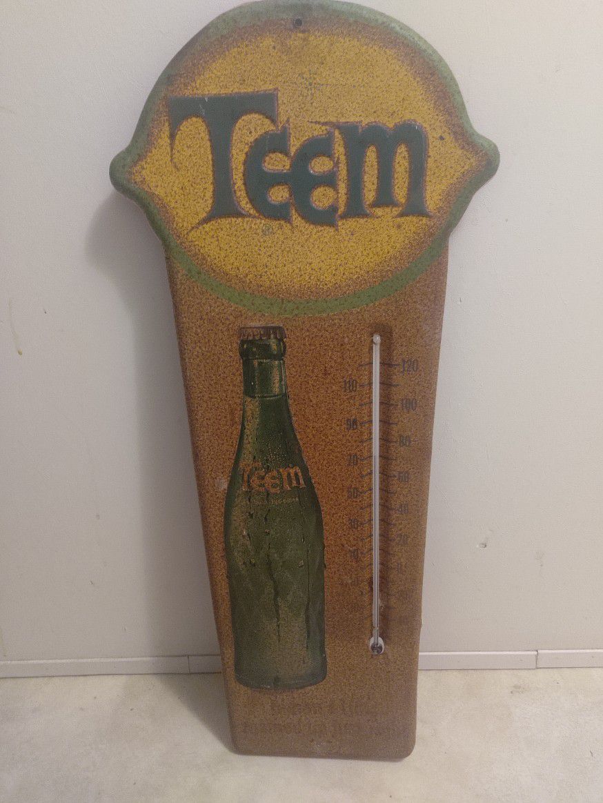 Rare Teem Soda Thermometer ( Working )