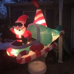 Large Electric Inflatable With Operating Propellers Santa Claus With Lights Only $60