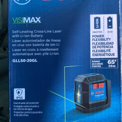 Bosch 65’ visimax laser level with ion battery BRAND NEW GLL50-20GL