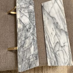 CB2 Marble Shelf Set