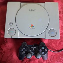 Ps1 Console With Cables Tested Working 