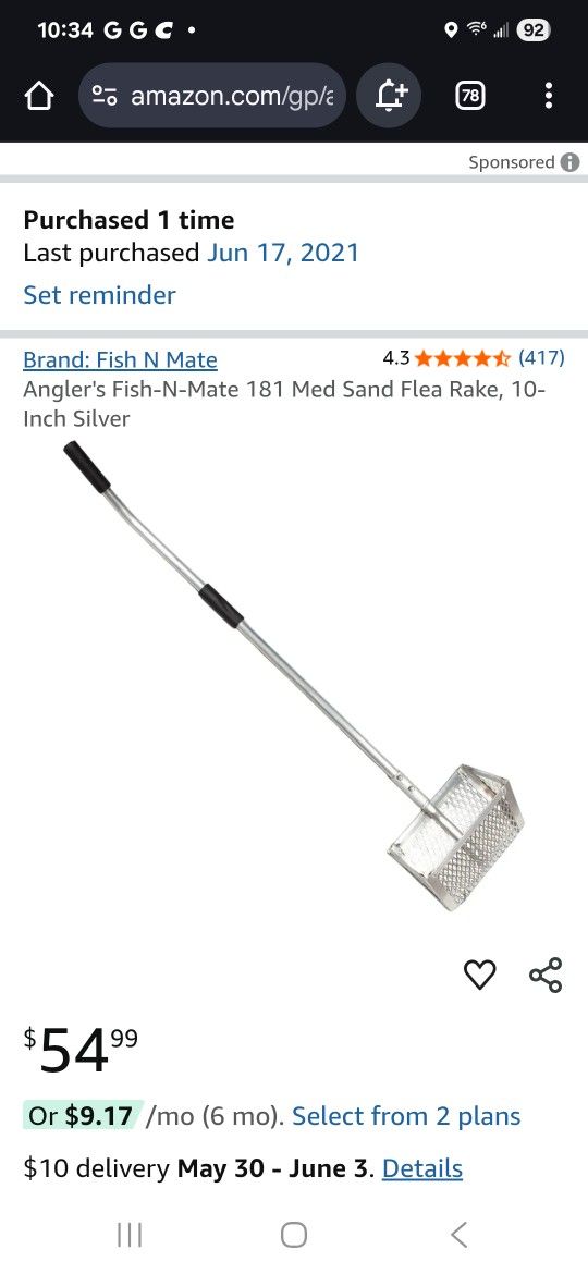 Fish-N-Mate Sand Crab Rake