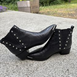 Marc Fisher Women’s Leather Studded Ankle Boots Size 7.5