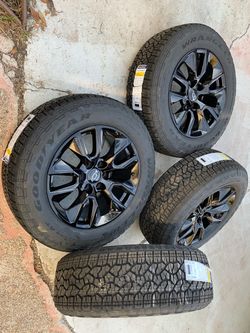 New Chevy Silverado rims and tires 20” OEM Factory Wheels Rines y llantas nuevas fits Silverado Tahoe avalanche suburban gmc sierra Yukon