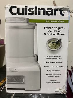 Brand New Cuisinart Ice Cram, Frozen Yogurt & Sorbet Maker