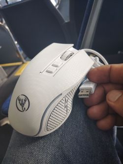 White Wired Gaming Mouse USB$20 cash