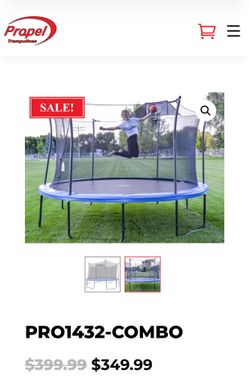 Propel 14' Heavy-Duty Pro Trampoline with Basketball Hoop