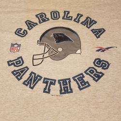 Vintage 90s 1995 Carolina Panthers Football NFL Graphic Shirt Size L Reebok 