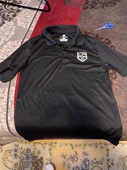 Los Angeles Kings NHL Hockey Fanatics Training Black Polo Shirt Men's Small